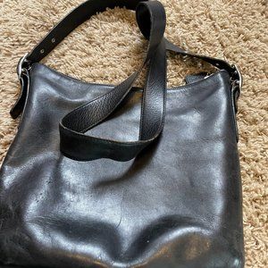 Coach Black Crossbody Handbag - leather